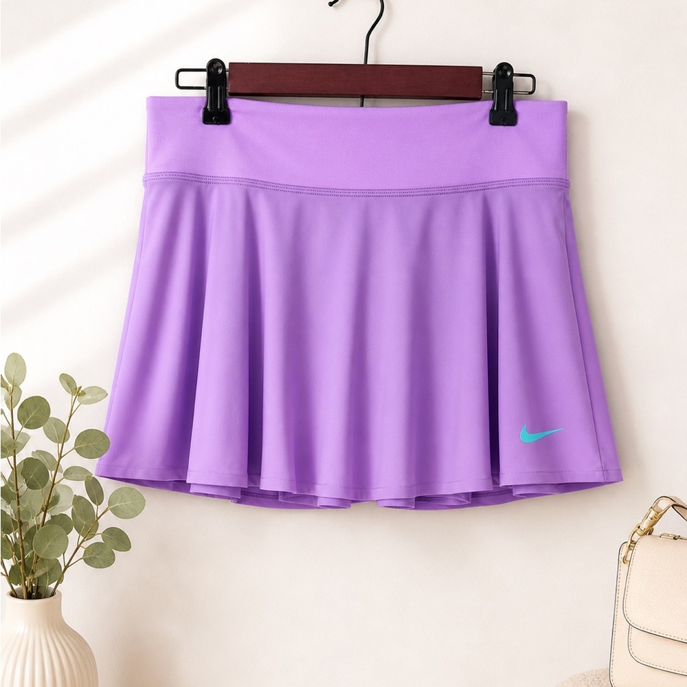 Nike Dri-Fit Women's Tennis Skirt Skort Short Lightweight Purple Turquoise EUC